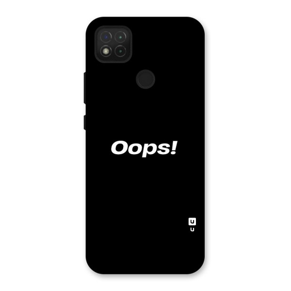 Just Oops Back Case for Redmi 9C