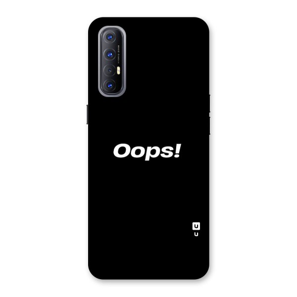 Just Oops Glass Back Case for Reno3 Pro