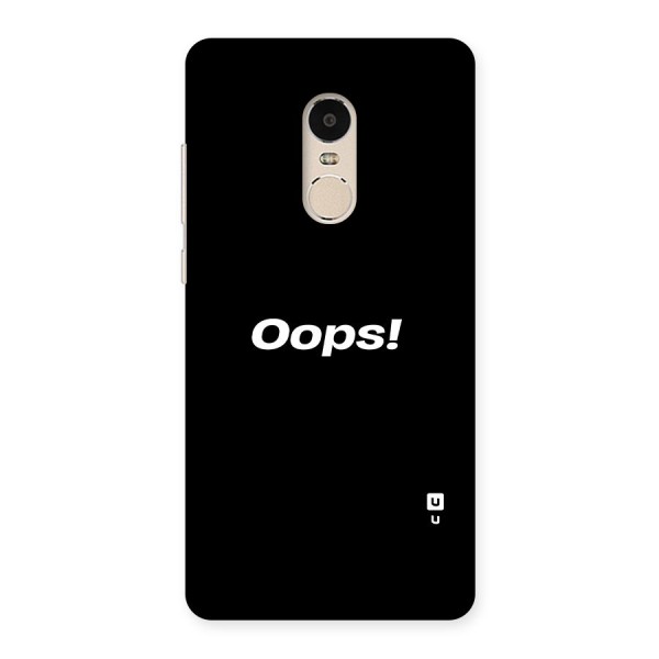 Just Oops Back Case for Xiaomi Redmi Note 4