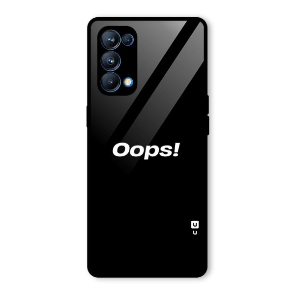 Just Oops Glass Back Case for Oppo Reno5 Pro 5G