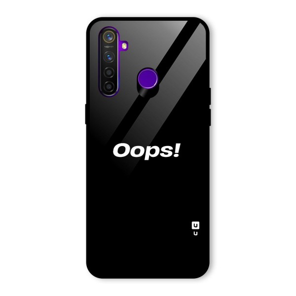 Just Oops Glass Back Case for Realme 5 Pro