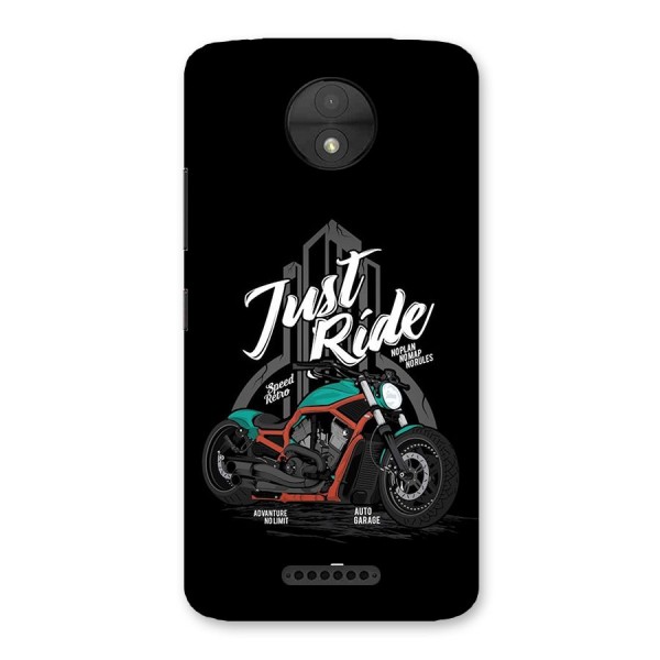 Just Ride Speed Back Case for Moto C