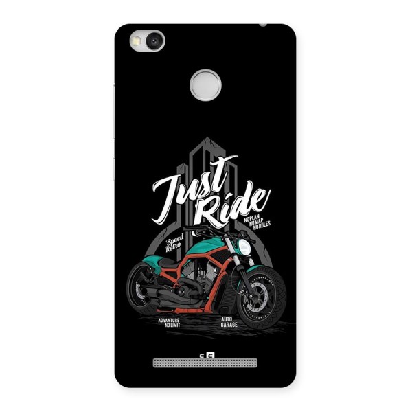 Just Ride Speed Back Case for Redmi 3S Prime