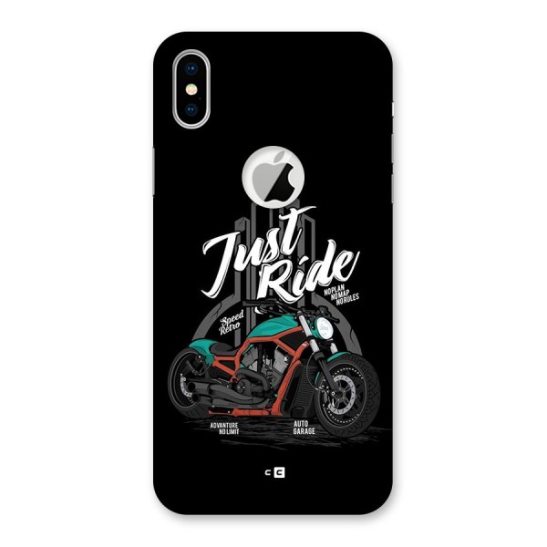 Just Ride Speed Back Case for iPhone XS Logo Cut