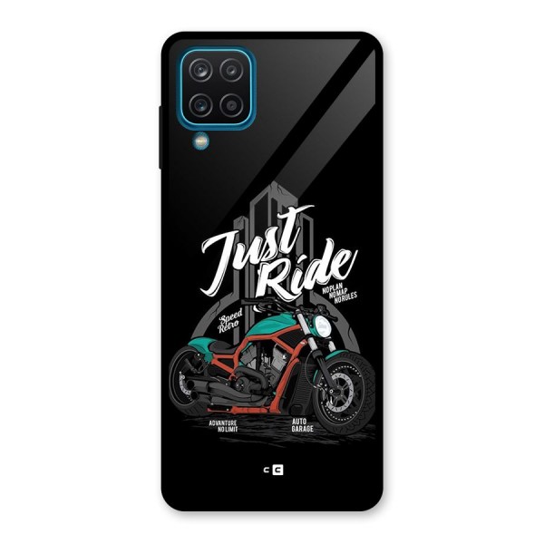 Just Ride Speed Glass Back Case for Galaxy A12