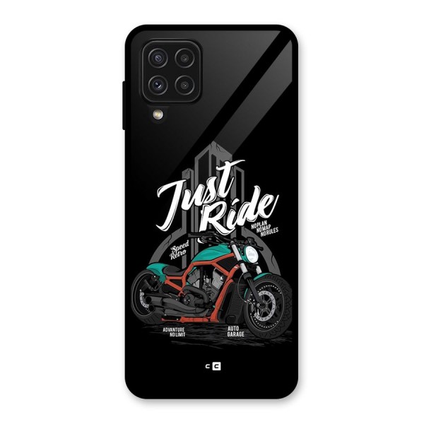 Just Ride Speed Glass Back Case for Galaxy A22 4G