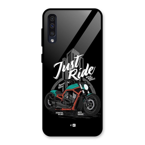 Just Ride Speed Glass Back Case for Galaxy A50