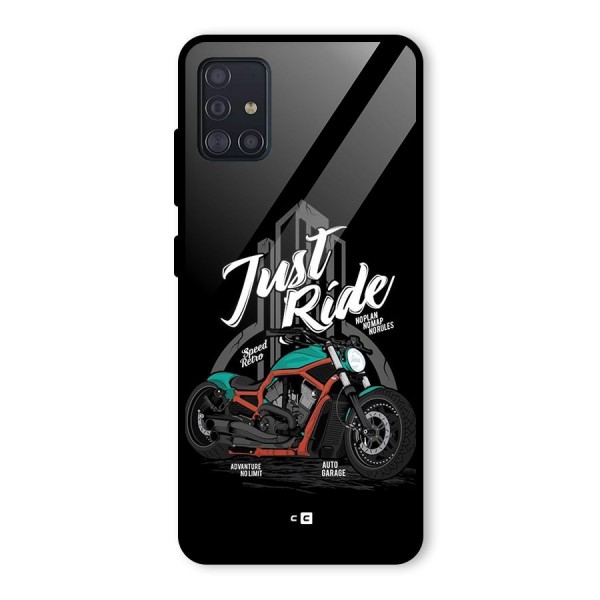 Just Ride Speed Glass Back Case for Galaxy A51