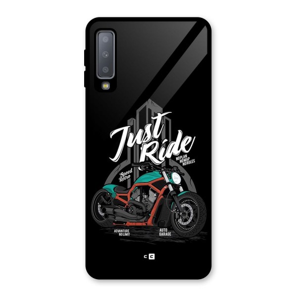 Just Ride Speed Glass Back Case for Galaxy A7 (2018)