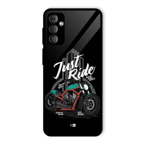 Just Ride Speed Glass Back Case for Galaxy F23