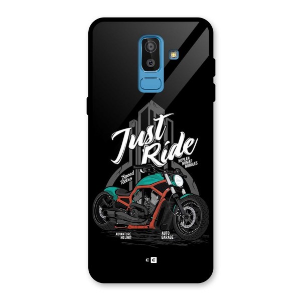 Just Ride Speed Glass Back Case for Galaxy J8