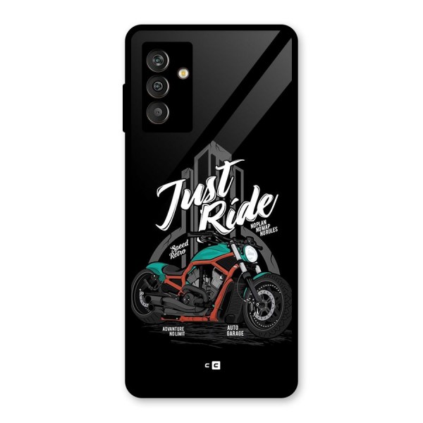 Just Ride Speed Glass Back Case for Galaxy M13