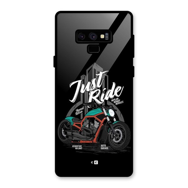 Just Ride Speed Glass Back Case for Galaxy Note 9