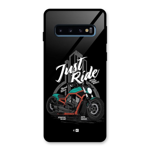 Just Ride Speed Glass Back Case for Galaxy S10