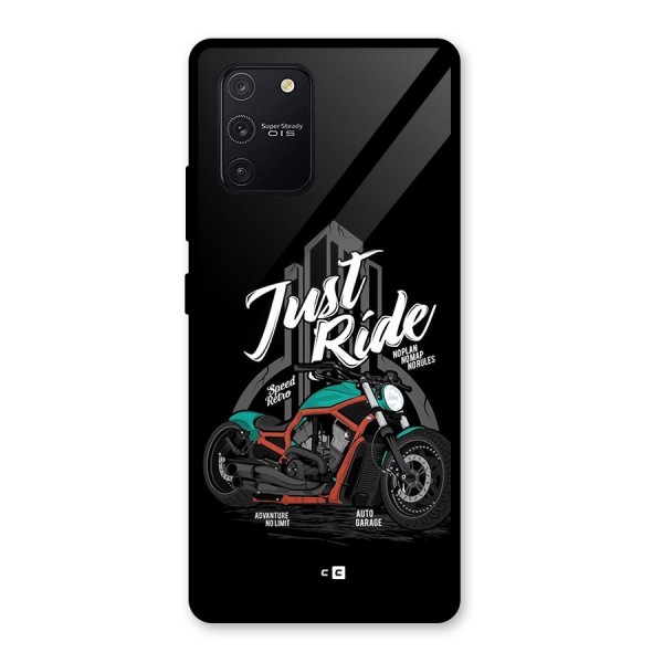 Just Ride Speed Glass Back Case for Galaxy S10 Lite