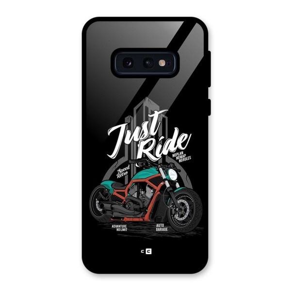 Just Ride Speed Glass Back Case for Galaxy S10e