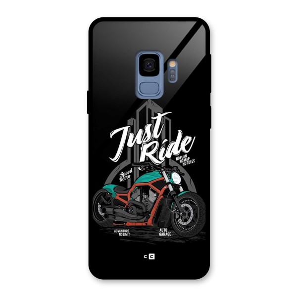 Just Ride Speed Glass Back Case for Galaxy S9