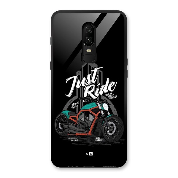 Just Ride Speed Glass Back Case for OnePlus 6