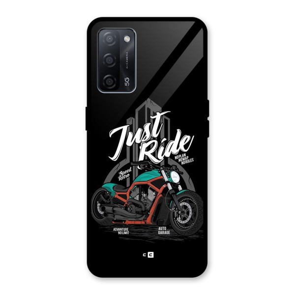 Just Ride Speed Glass Back Case for Oppo A53s 5G