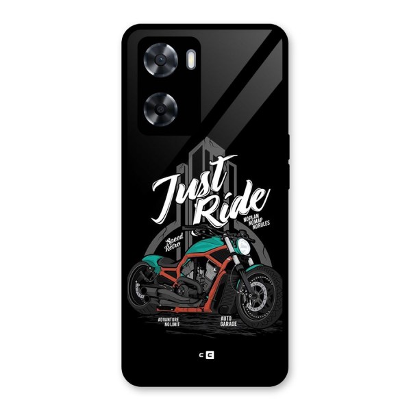 Just Ride Speed Glass Back Case for Oppo A57 2022