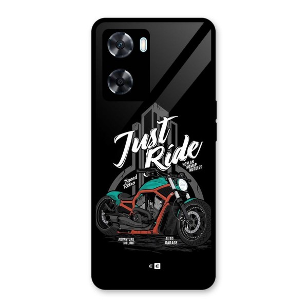 Just Ride Speed Glass Back Case for Oppo A77s