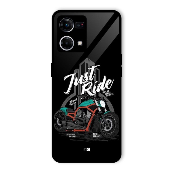 Just Ride Speed Glass Back Case for Oppo F21 Pro 4G