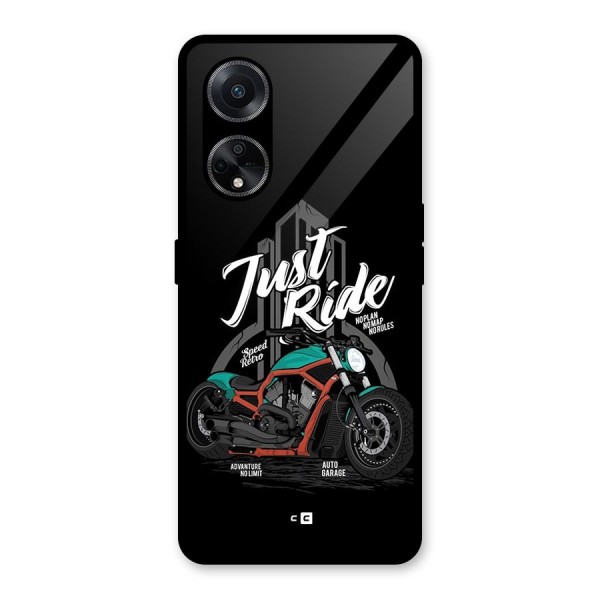 Just Ride Speed Glass Back Case for Oppo F23