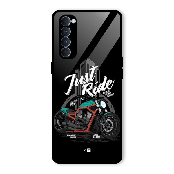 Just Ride Speed Glass Back Case for Oppo Reno4 Pro