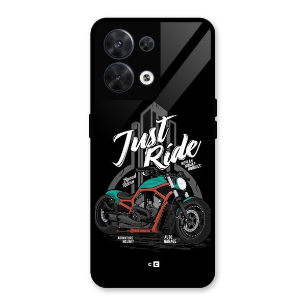 Just Ride Speed Glass Back Case for Oppo Reno8 5G