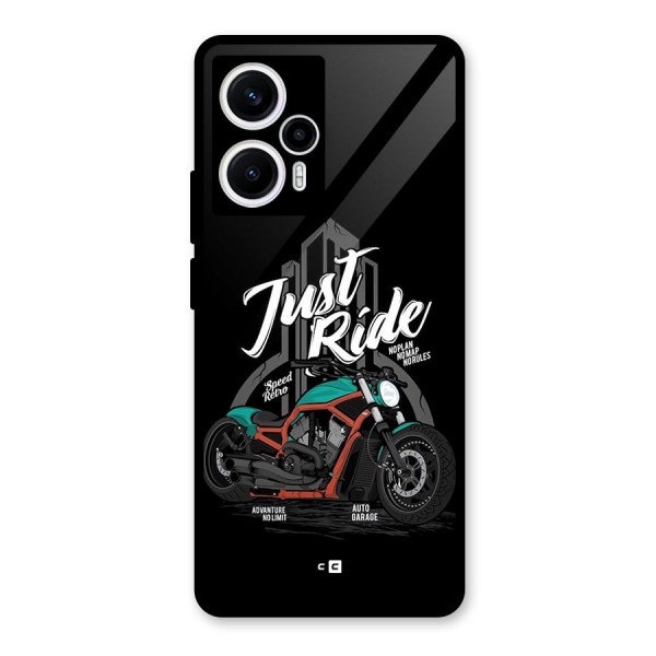 Just Ride Speed Glass Back Case for Poco F5