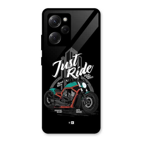 Just Ride Speed Glass Back Case for Poco X5 Pro