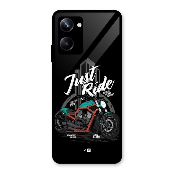 Just Ride Speed Glass Back Case for Realme 10 Pro