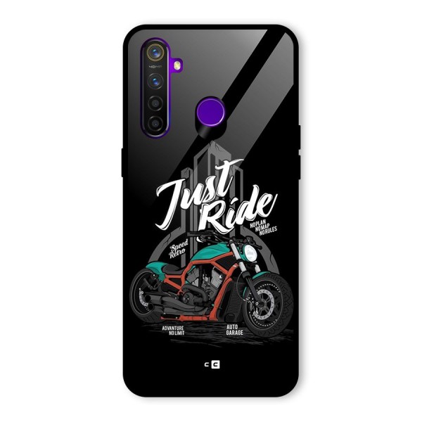 Just Ride Speed Glass Back Case for Realme 5 Pro