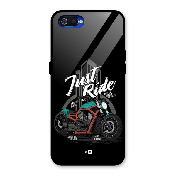 Just Ride Speed Glass Back Case for Realme C2