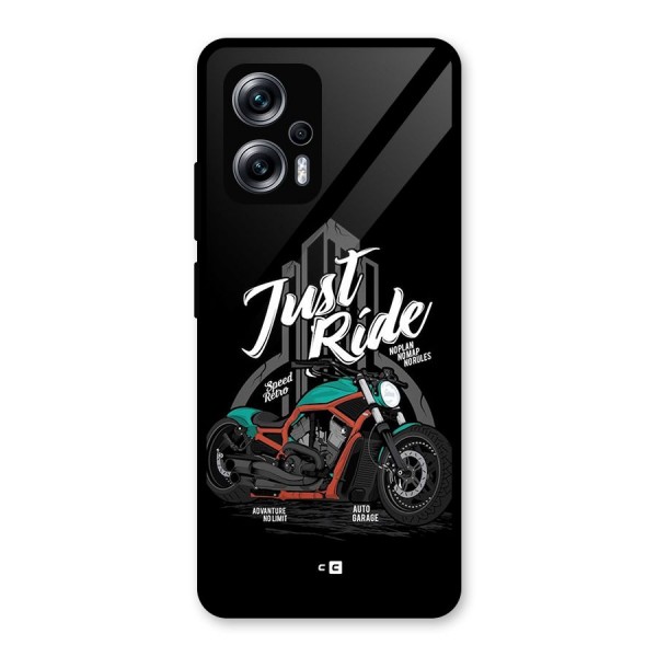 Just Ride Speed Glass Back Case for Redmi K50i