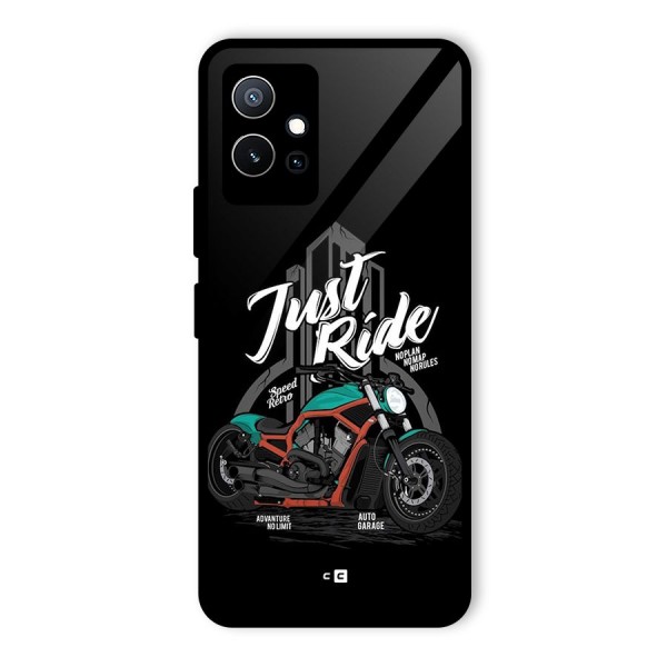 Just Ride Speed Glass Back Case for Vivo T1 5G