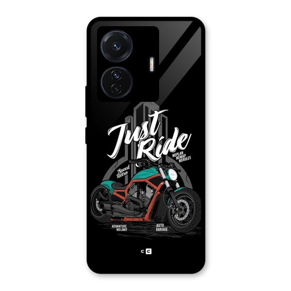 Just Ride Speed Glass Back Case for Vivo T1 Pro