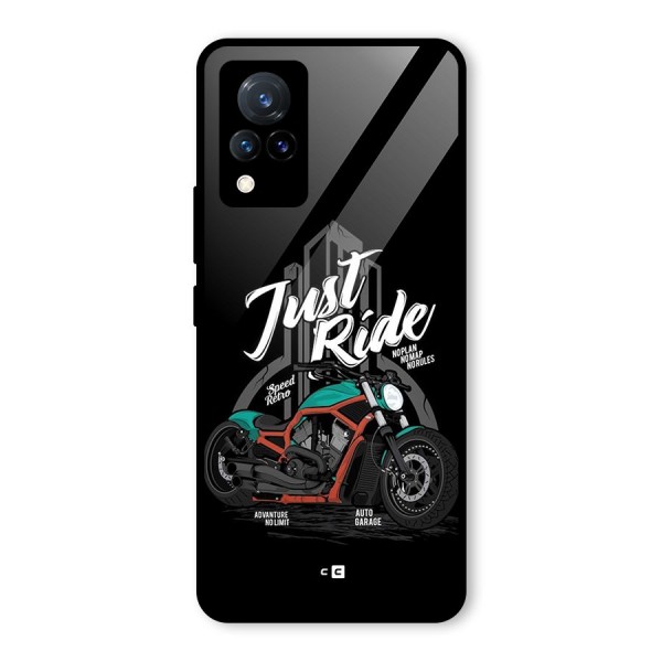 Just Ride Speed Glass Back Case for Vivo V21 5G