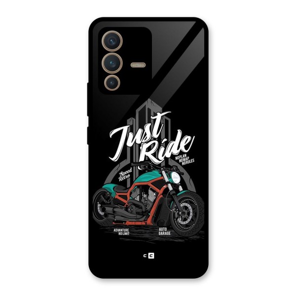 Just Ride Speed Glass Back Case for Vivo V23 5G