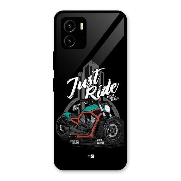 Just Ride Speed Glass Back Case for Vivo Y15s