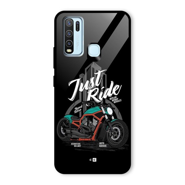 Just Ride Speed Glass Back Case for Vivo Y30