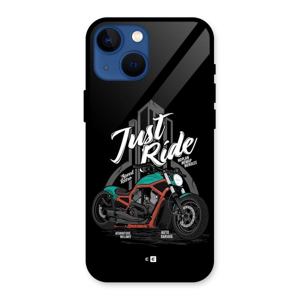 Just Ride Speed Glass Back Case for iPhone 13 Mini