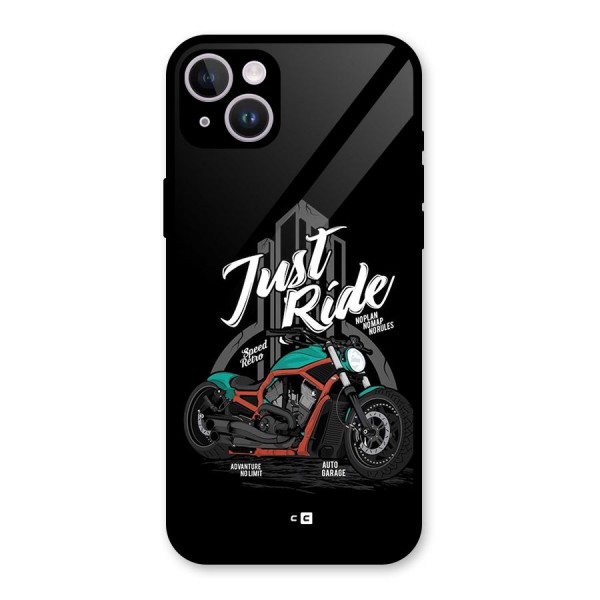 Just Ride Speed Glass Back Case for iPhone 14 Plus