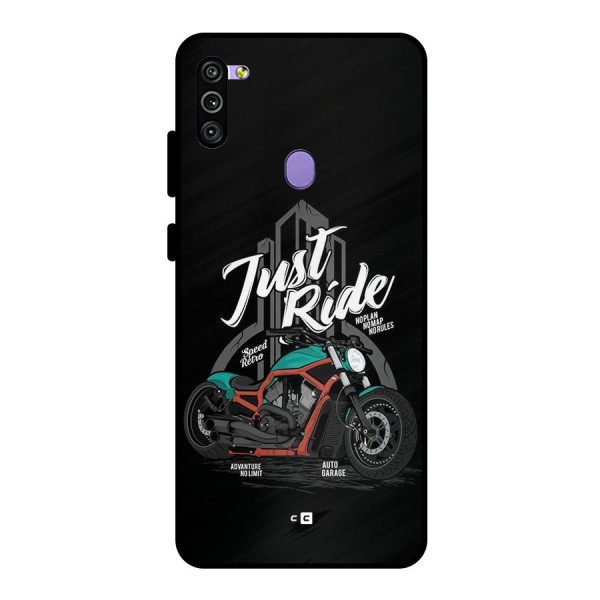 Just Ride Speed Metal Back Case for Galaxy M11