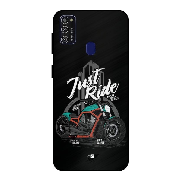 Just Ride Speed Metal Back Case for Galaxy M21