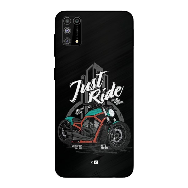 Just Ride Speed Metal Back Case for Galaxy M31