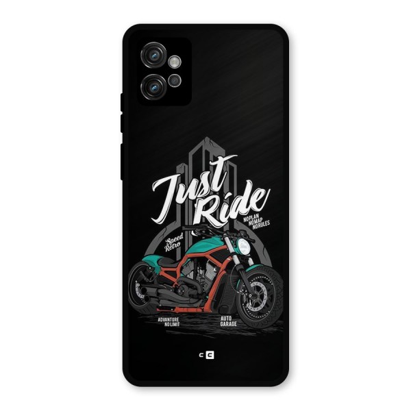 Just Ride Speed Metal Back Case for Moto G32