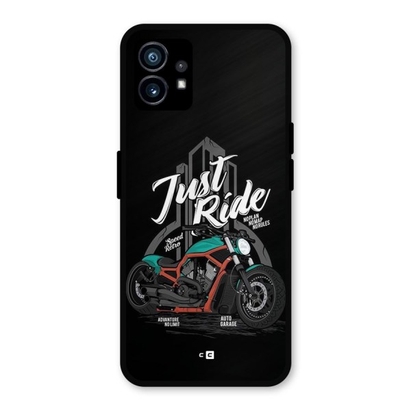 Just Ride Speed Metal Back Case for Nothing Phone 1