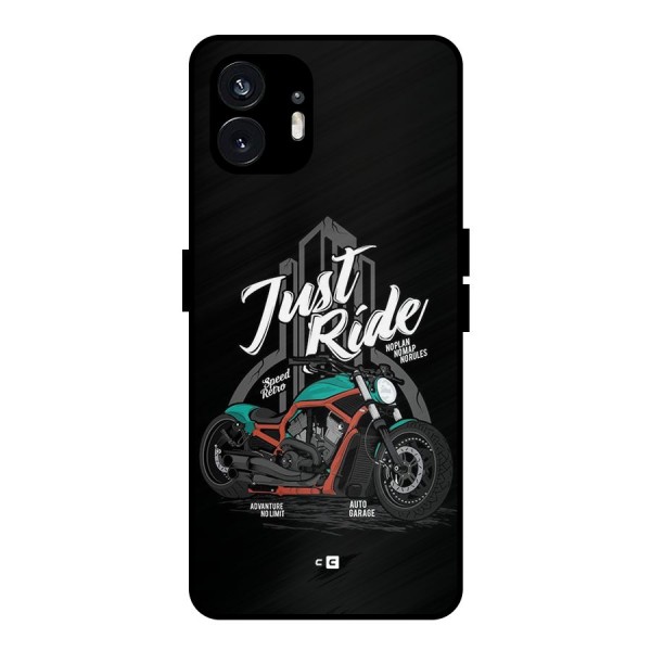 Just Ride Speed Metal Back Case for Nothing Phone 2