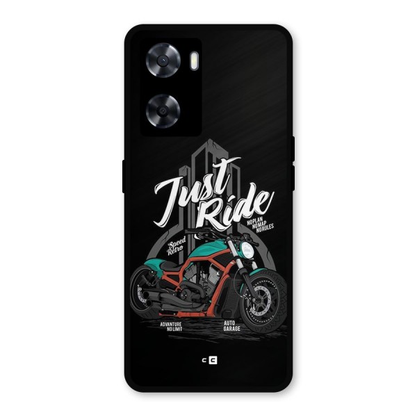 Just Ride Speed Metal Back Case for Oppo A57 2022